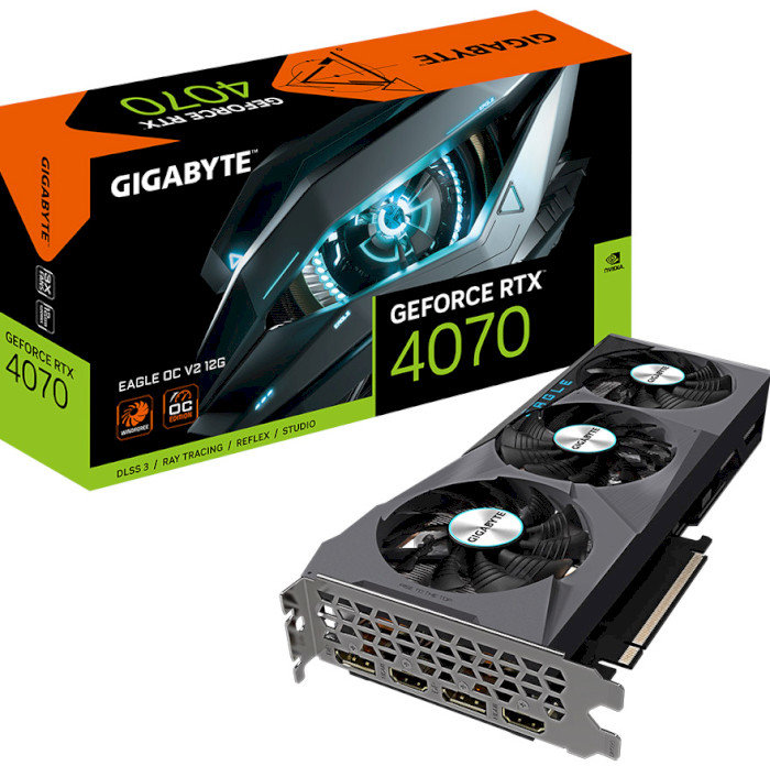 Акція на Gigabyte GeForce Rtx 4070 Eagle Oc V2 12G (GV-N4070EAGLE OCV2-12GD) від Stylus