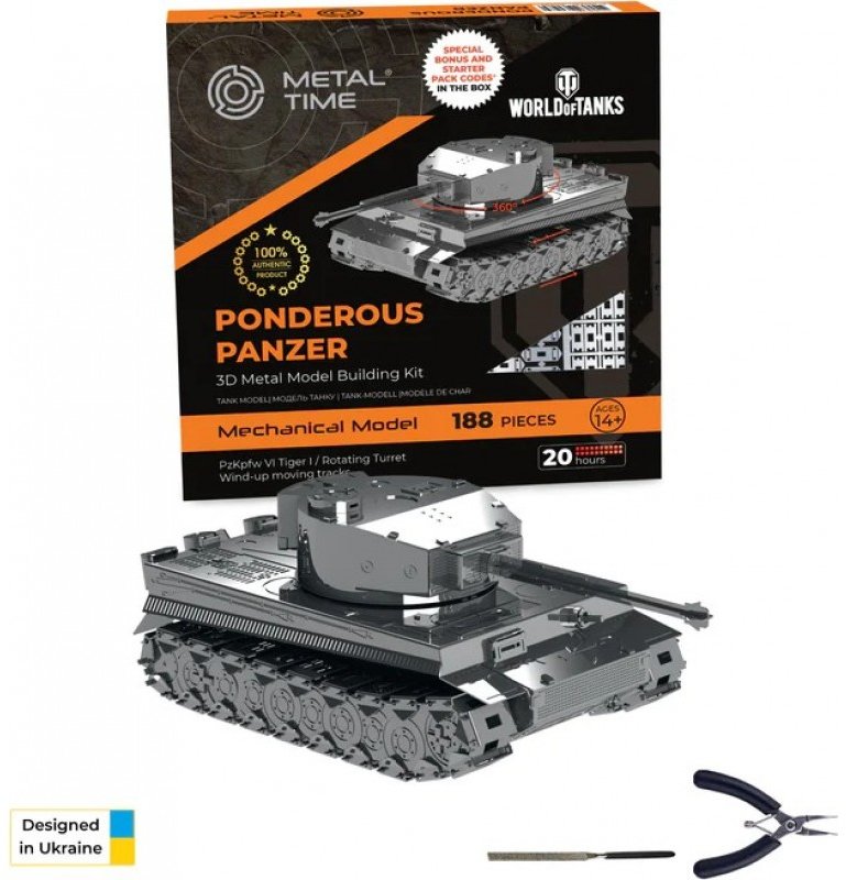 

Коллекционная модель-конструктор Metal Time Ponderous Panzer Heavy Tank Тигр (MT020)