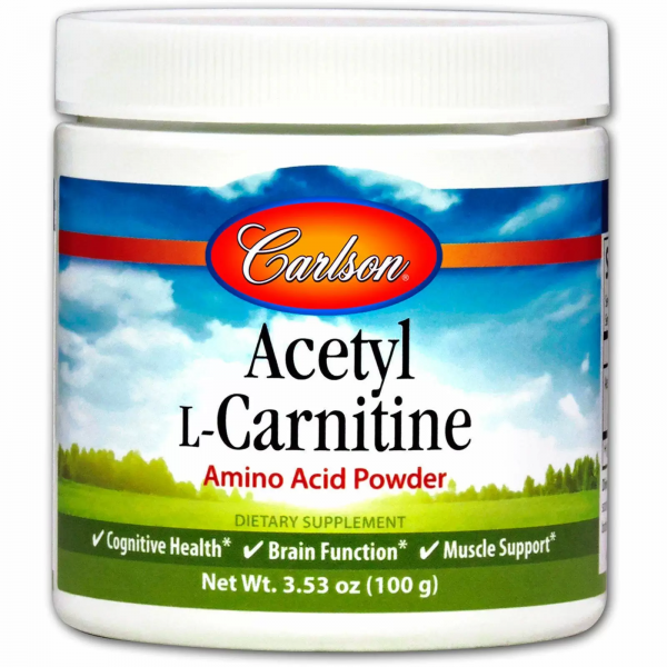 Акція на Carlson Labs Acetyl-L-Carnitine Ацетил карнитин 100 г від Stylus