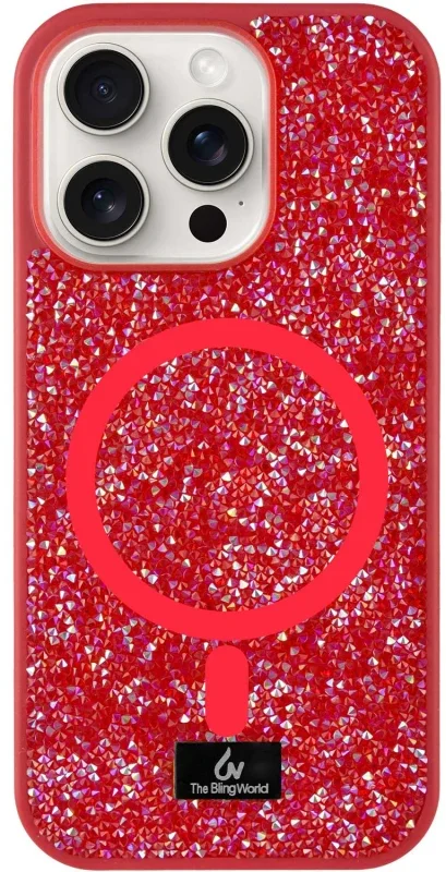 

Bling World Rock Diamond with MagSafe Red for iPhone 15 Pro