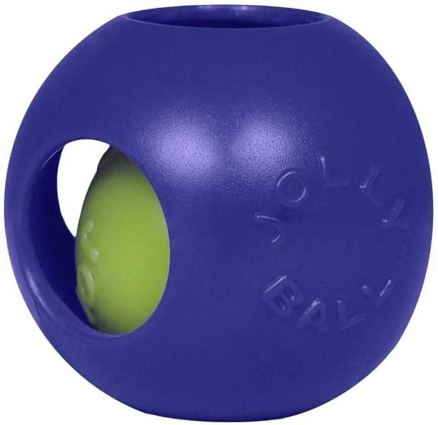 Акція на Іграшка для собак Jolly Pets м'яч подвійний Тизер болл 10 см блакитна (1504BL) від Y.UA