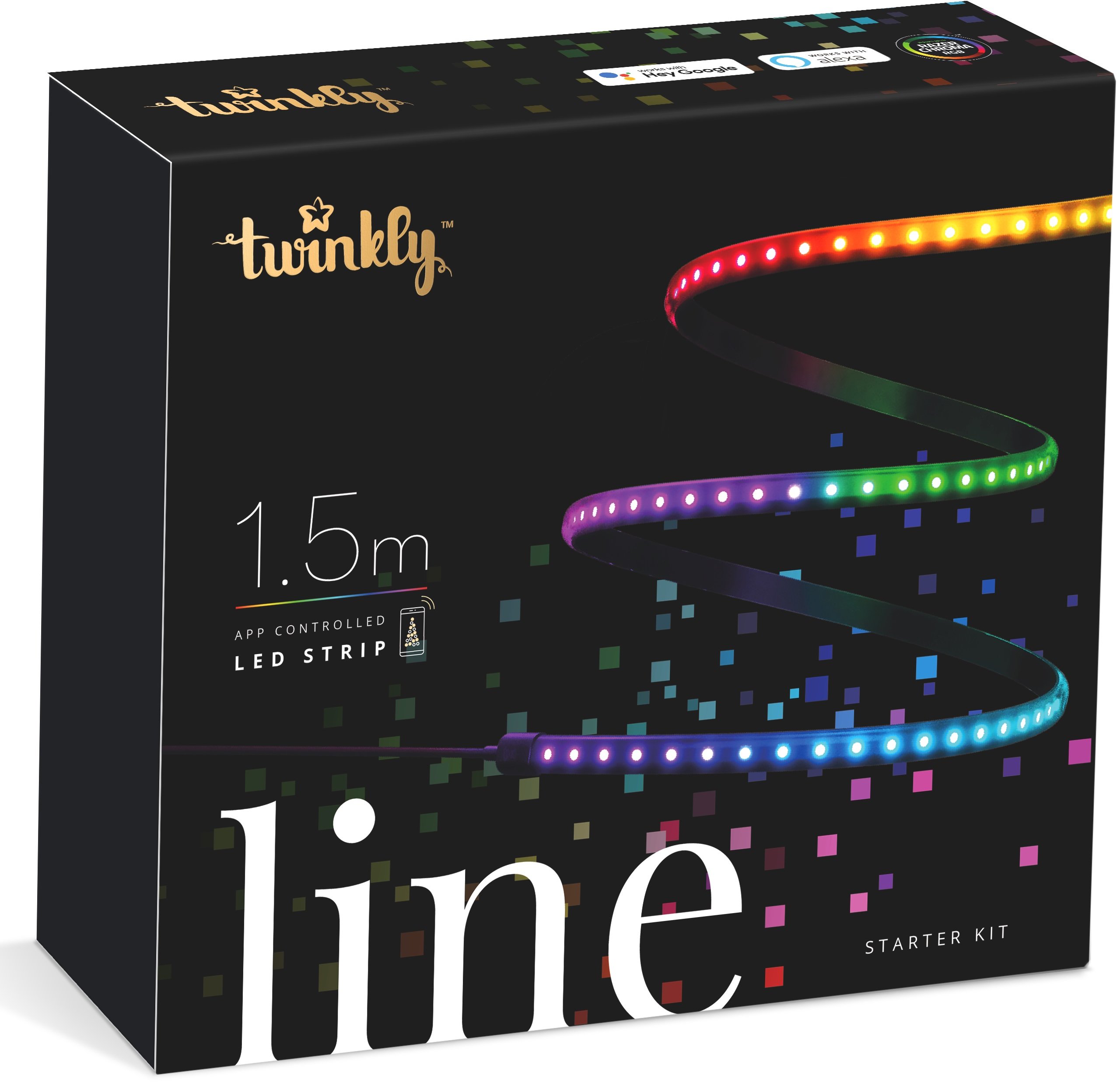 Акція на Smart Led Twinkly Line RGB, подстветка, Gen II, IP20, длина 1,5м, кабель черный від Stylus