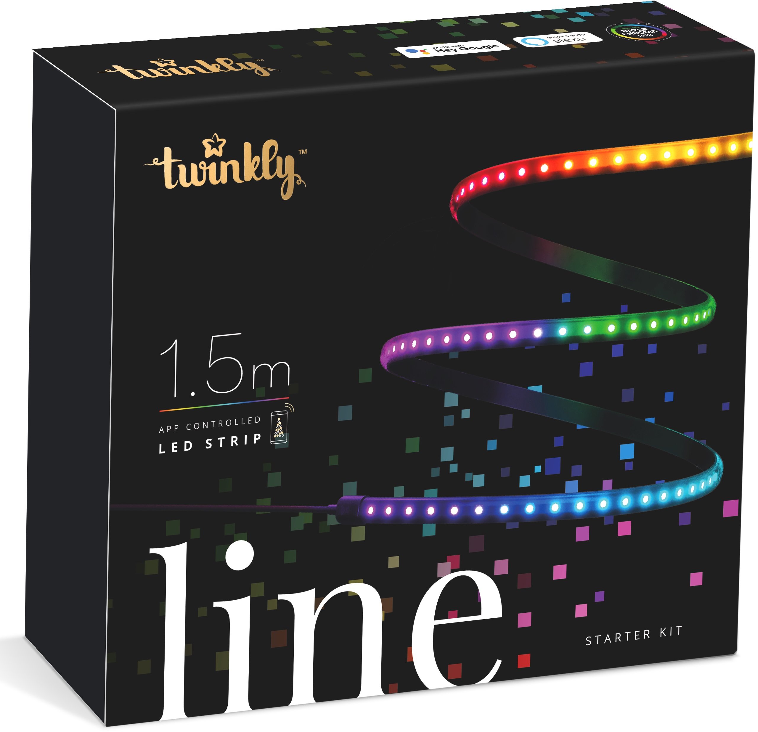 

Smart Led Twinkly Line RGB, подстветка, Gen II, IP20, длина 1,5м, кабель черный