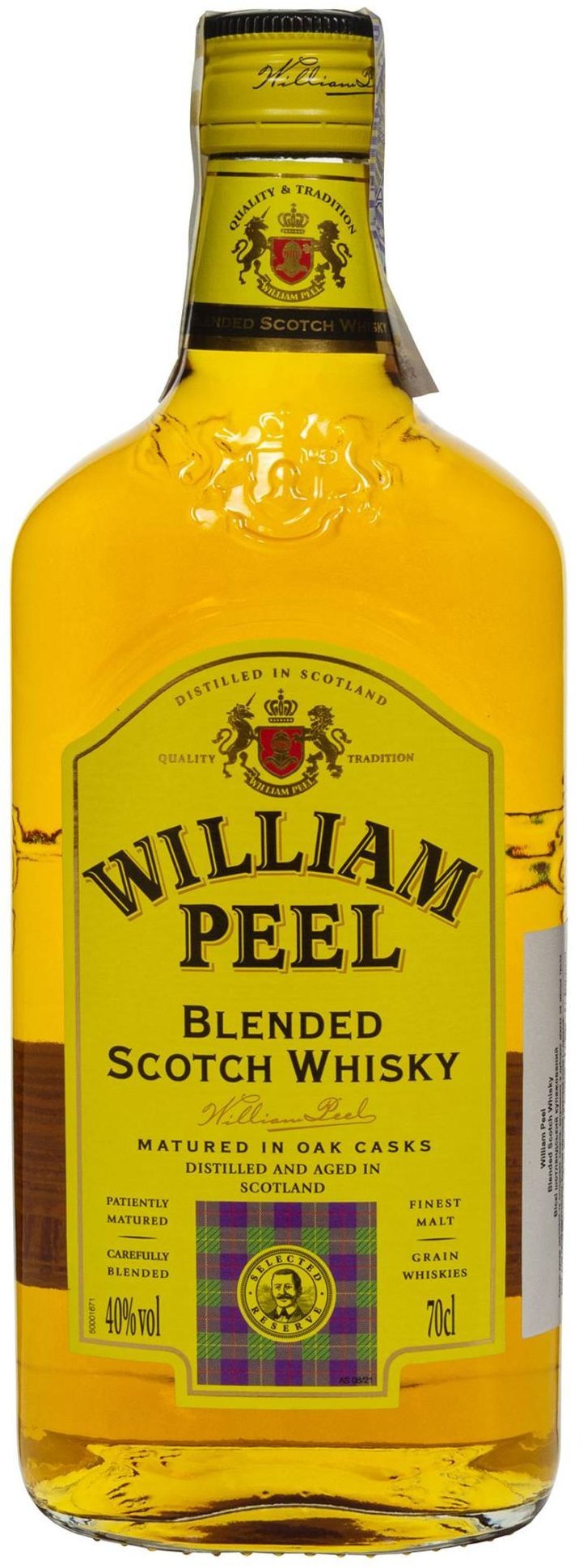 

Віскі William Peel Blended Scotch Whisky 40% 0.7 л (FSH_3107872000507)