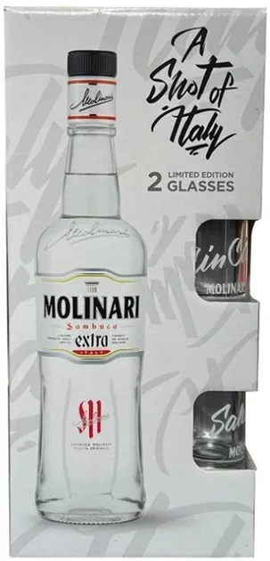 

Ликер Самбука Molinari Extra 40% 0.7 л + 2 рюмки (8002095700003)