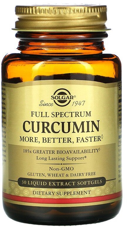 

Solgar Full Spectrum Curcumin Солгар Куркумин 30 мягких капсул