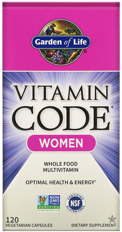 

Garden of Life Vitamin Code, Women, 120 Vegetarian Capsules Мультивитамины для Женщин