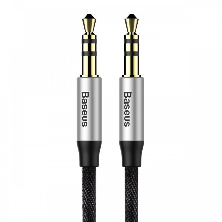 Акція на Baseus Audio Cable Aux 3.5mm Jack M30 Yiven 1.5m Silver/Black (CAM30-CS1) від Stylus