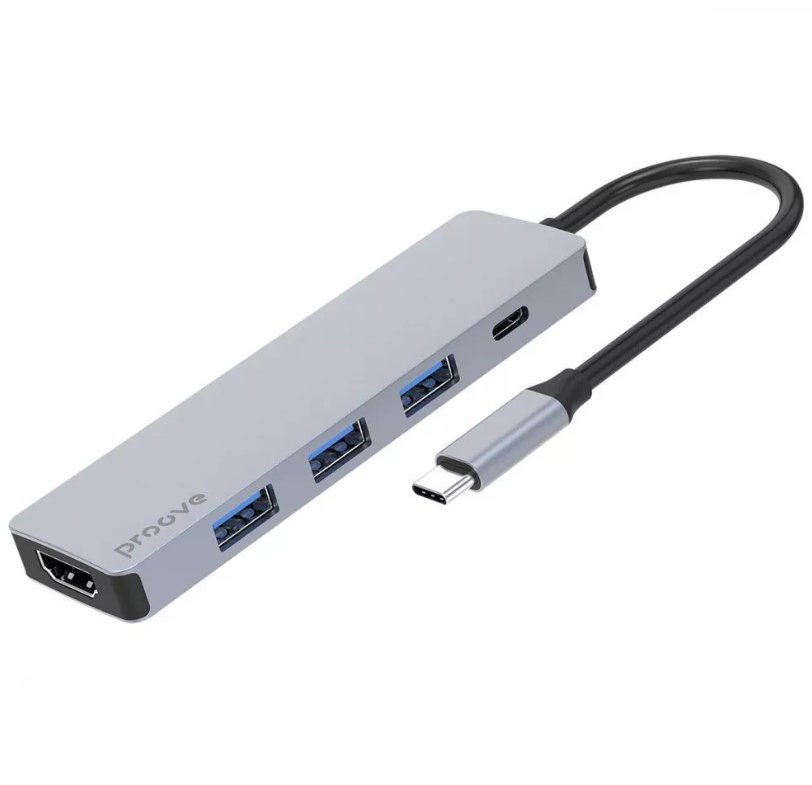 Акція на Proove Adapter Iron Link USB-C to 3xUSB3.0+USB-C+HDMI Silver (HBIL00010604) від Stylus