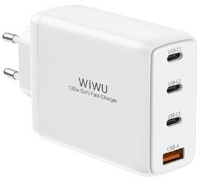 Акція на Wiwu Wall Charger 3xUSB-C+USB GaN TR257-AEU 100W White від Stylus