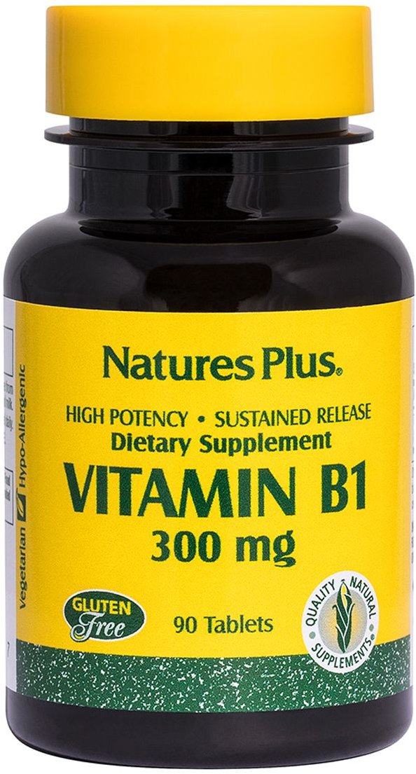 

Nature's Plus Vitamin B1, 300 mg, 90 Tablets (NTP1605)