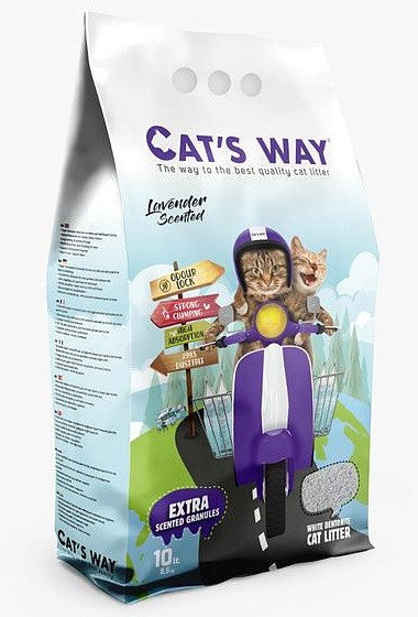 Акція на Наполнитель для кошачьего туалета Cats Way бентонитовый фиолетовый лаванда 5 л від Stylus