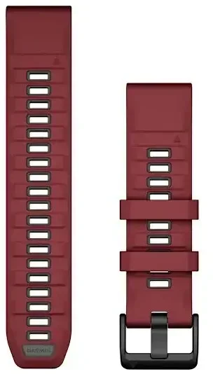 Акція на Ремінець Garmin QuickFit 22mm Watch Bands Marsala/Graphite Silicone (010-13392-06) від Y.UA