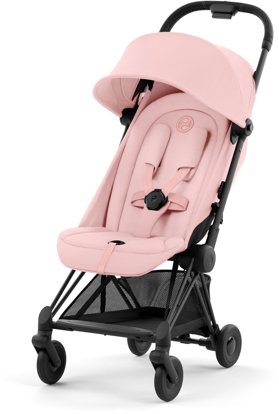 Акція на Прогулочная коляска Cybex Coya Matt Black Peach Pink (522004345) від Stylus