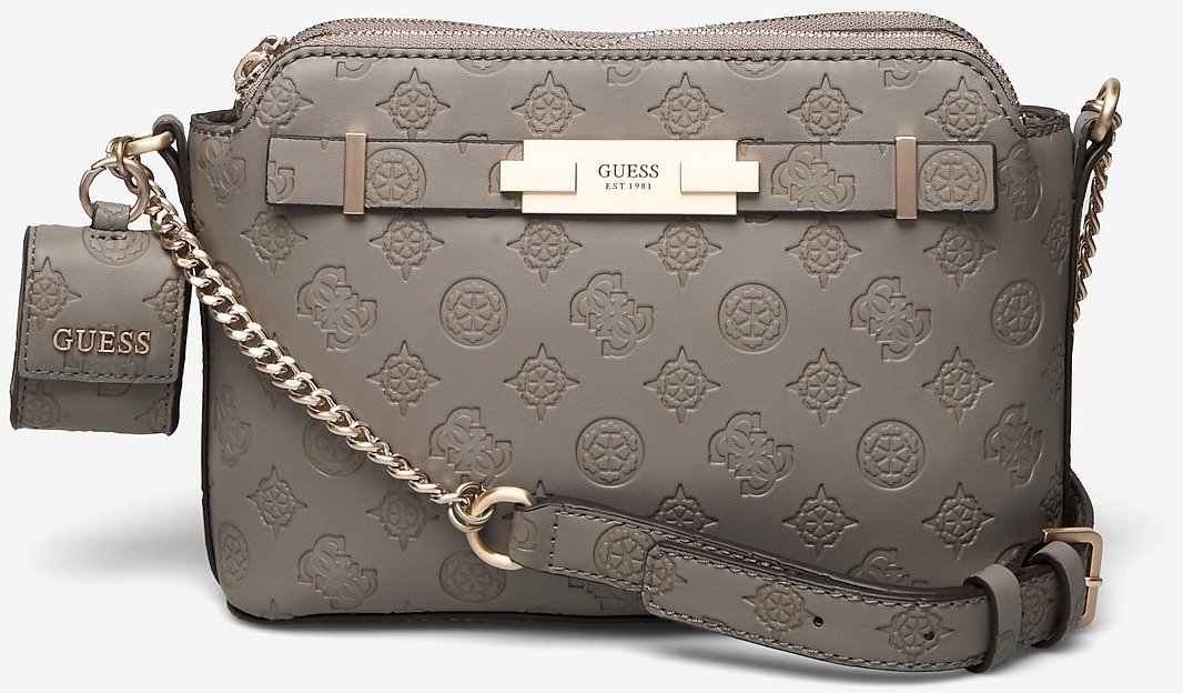 

Женская сумка кросс боди Guess Bea Double Zip Crossbody серая (HWVS8132150-TAU)