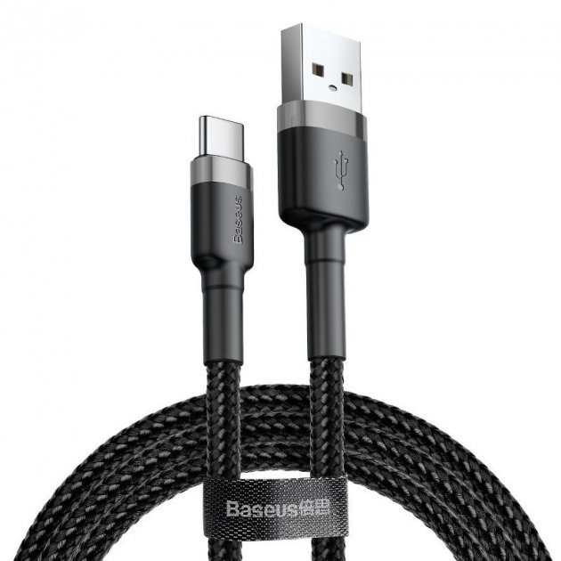 

Baseus Usb Cable to USB-C Cafule 2A 3m Black/Grey (CATKLF-UG1)