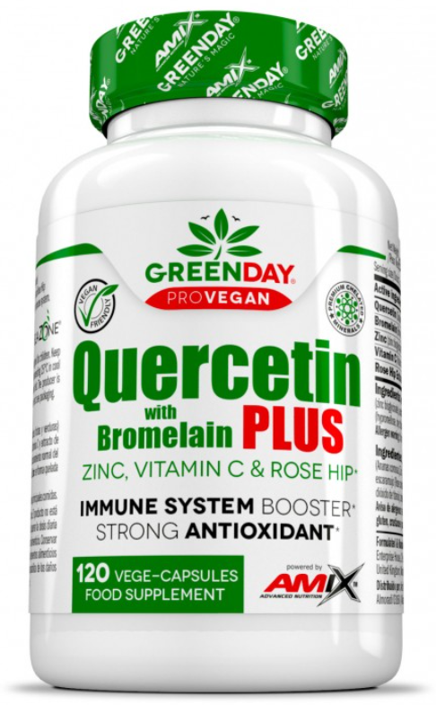 

Amix GreenDay ProVegan Quercetin with Bromelain Plus Кверцетин та Бромелайн 120 веганських капсул