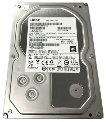 

Hitachi (HGST) Ultrastar 7K4000 3TB (HUS724030ALE641) Rb