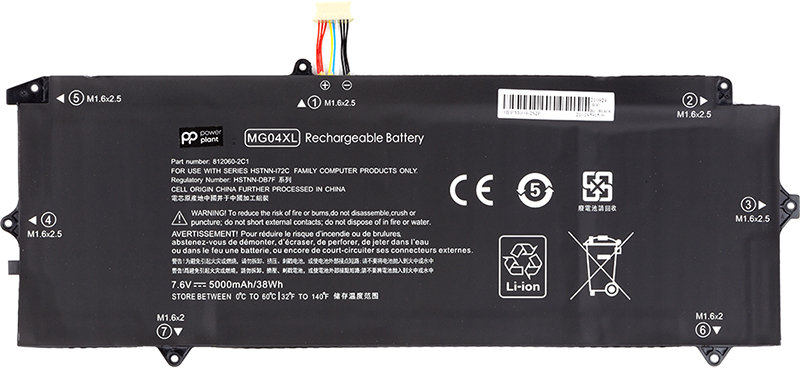 

PowerPlant Hp Elite X2 1012 G1 (MG04) 7.6V 5000mAh