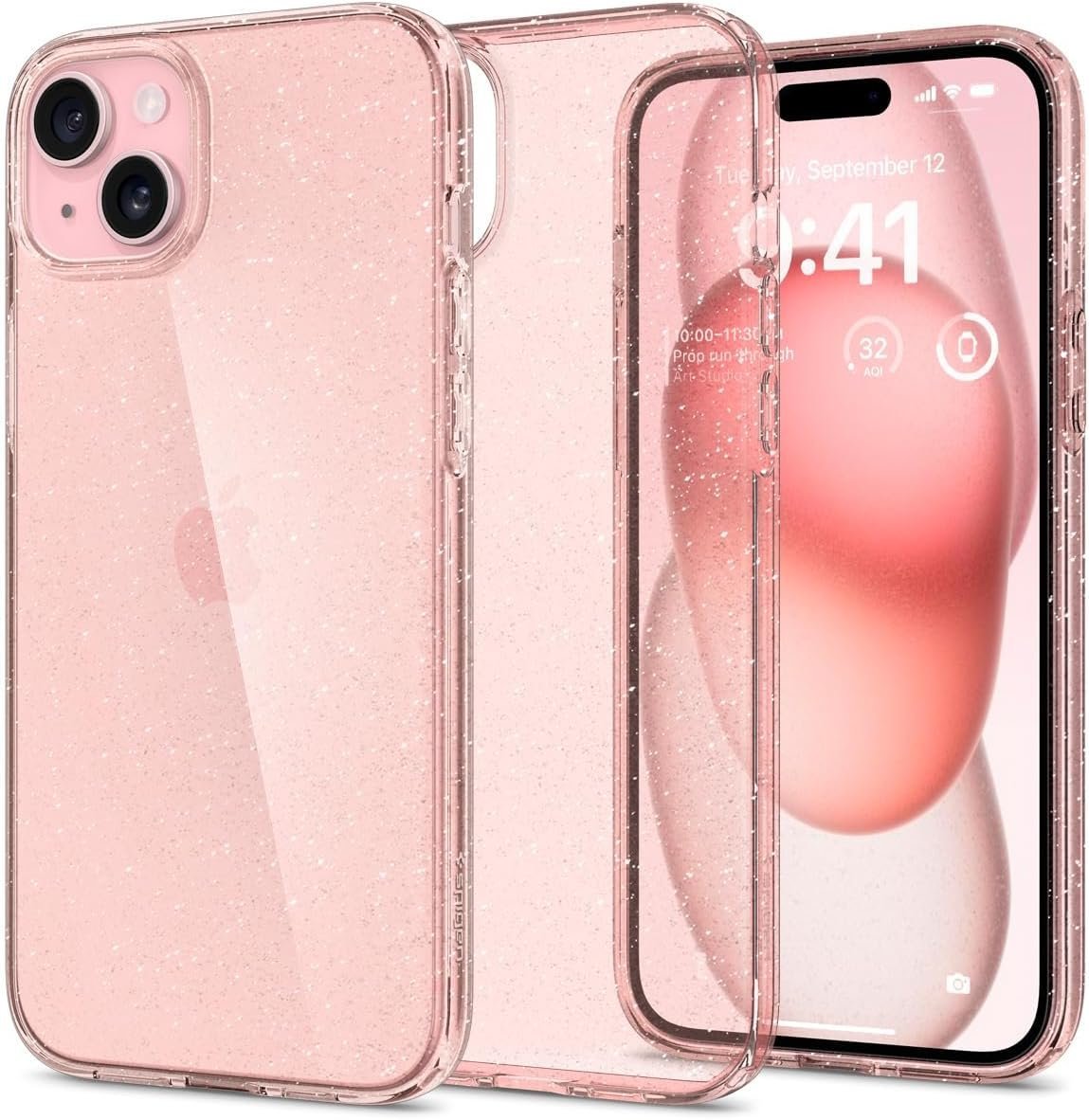 

Spigen Liquid Crystal Glitter Rose Quartz (ACS06649) for iPhone 15 Plus