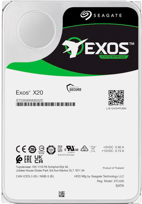 

Seagate Exos X20 18TB (ST18000NM000D) Ua