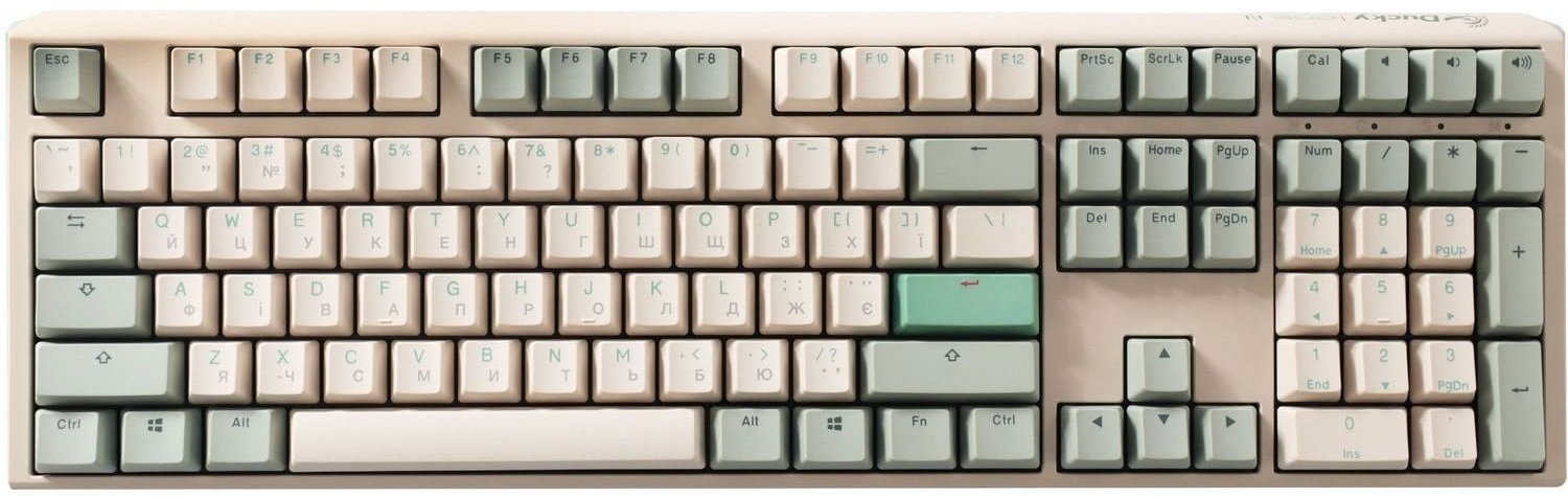 Акція на Ducky One 3 Cherry Mx Red Matcha Cream Ua (DKON2108-RUAPXМAEGGC1) від Stylus