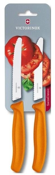 

Victorinox (6.7836.L119B) SwissClassic Tomato&Sausage 11см волн. оранжевый 2ш