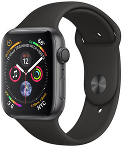 

Apple Watch Series 4 44mm Gps Space Gray Aluminum Case with Black Sport Band (MU6D2) Approved