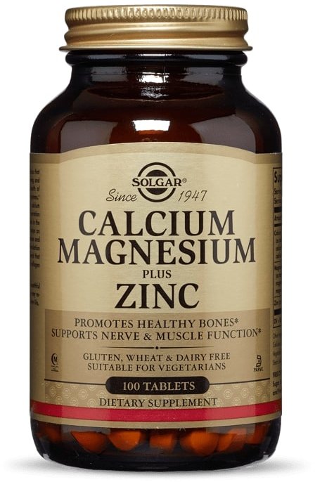 

Solgar Calcium Magnesium Plus Zinc 100 Tablets