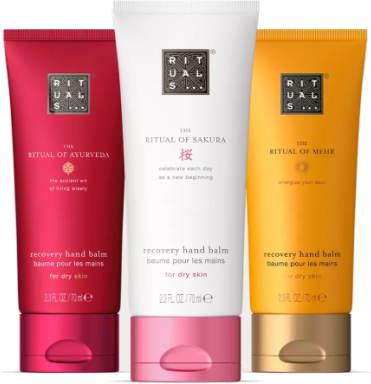 

Rituals Hand Care Bessellers Ayurveda + Sakura + Mehr 3 x hand/balm 70ml Набір крему для рук