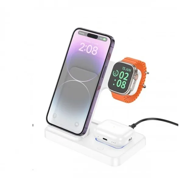 

Borofone Wireless Charger BQ26 Best 3in1 White для iPhone, Apple Watch and Apple AirPods