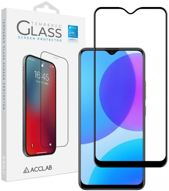 

Acclab Tempered Glass Full Glue Black for Vivo Y11