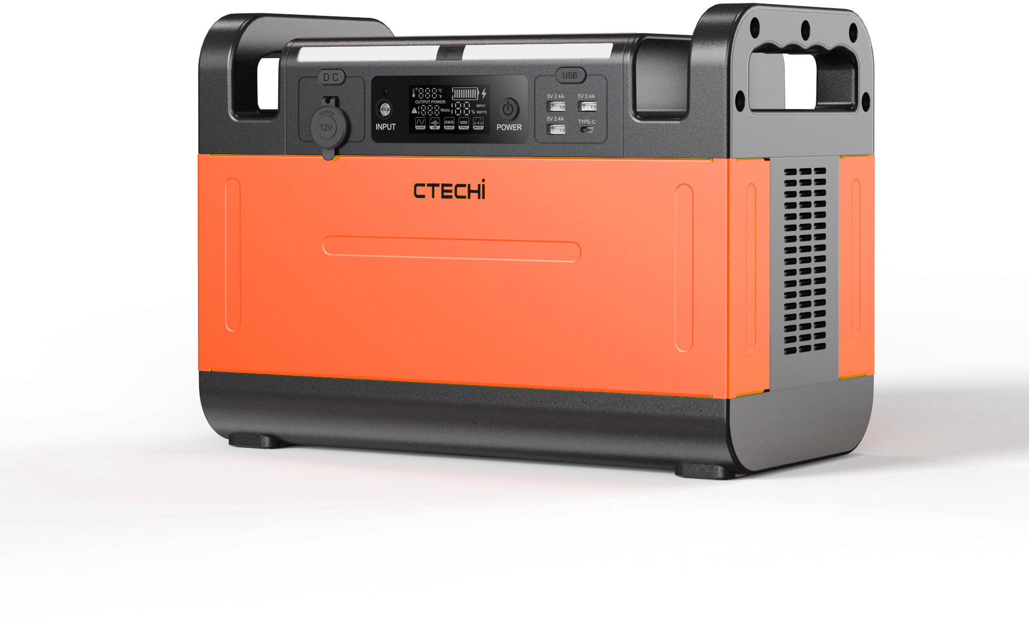 

Зарядна станція CTECHi GT1500 1210Wh 378000mAh 1500W Portable Power Station Green/Orange