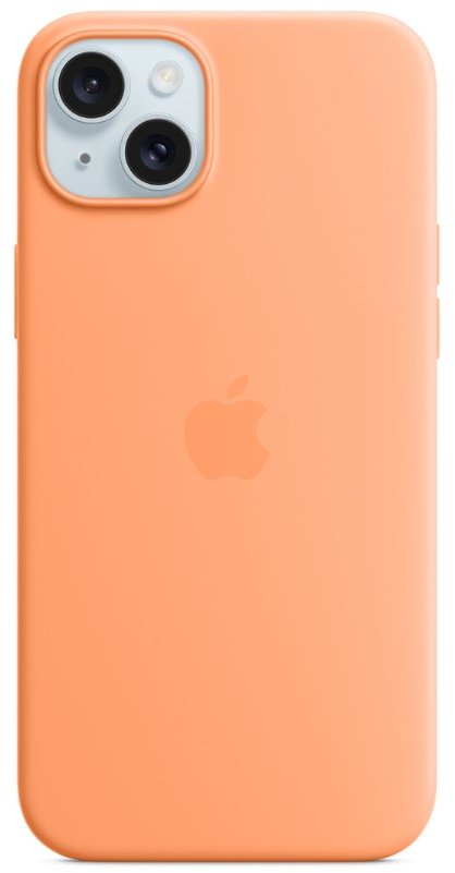 

Apple for iPhone 15 Plus Silicone Case with MagSafe Orange Sorbet (MT173)