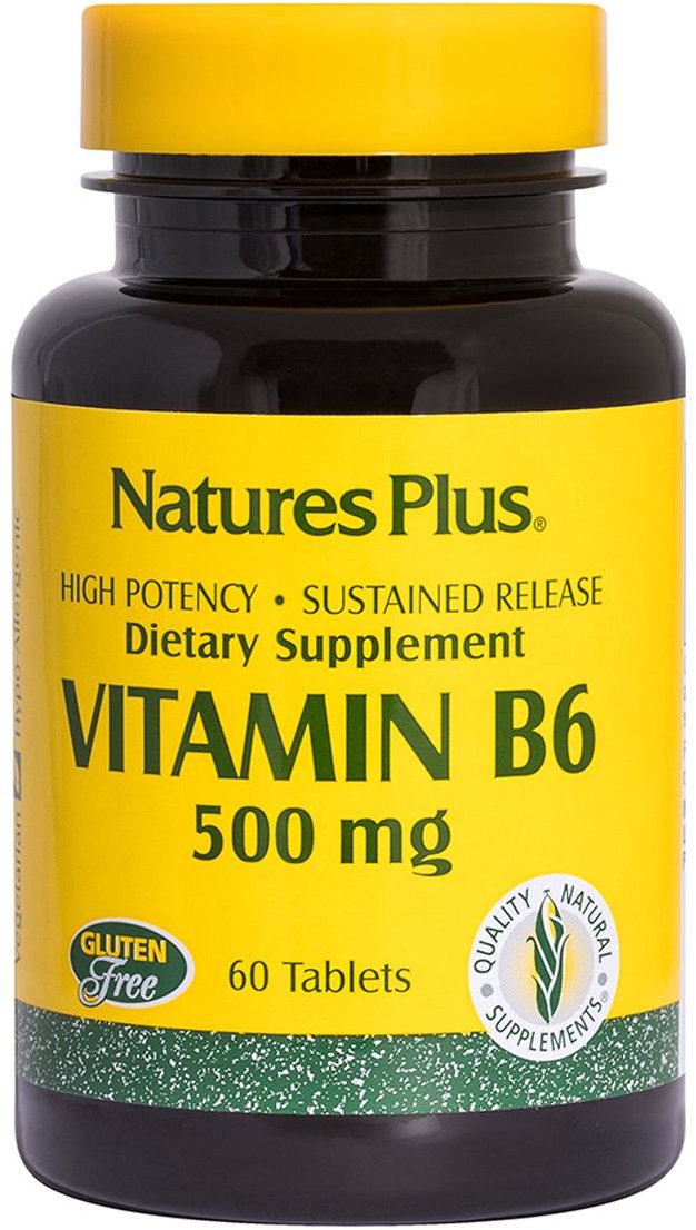 

Nature's Plus Vitamin B6, 500 mg, 60 Tablets (NTP1665)