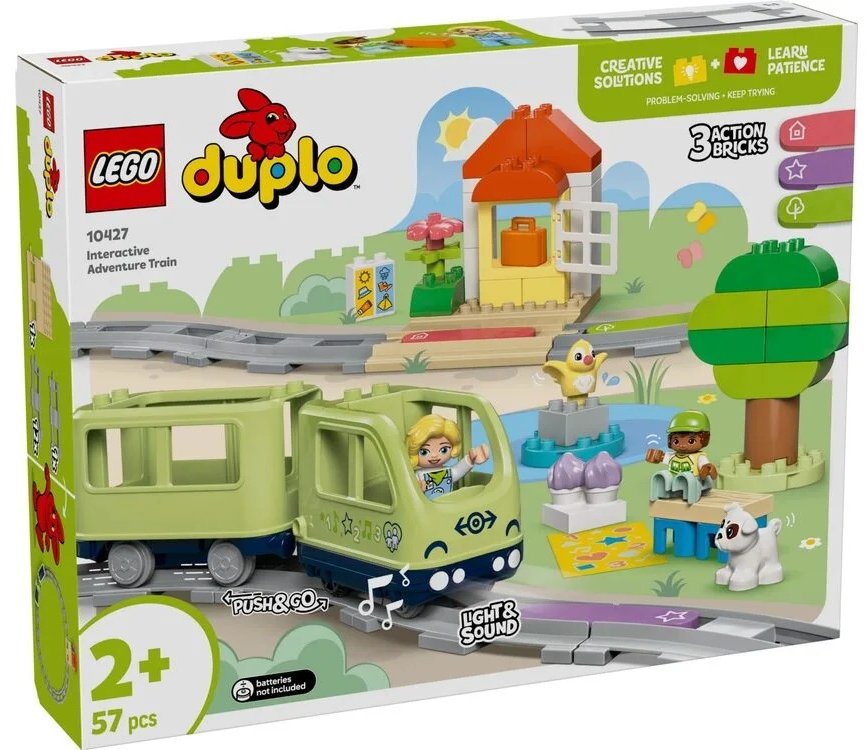 

Конструктор Lego Duplo Інтерактивний пригодницький поїзд 57 деталей (10427)