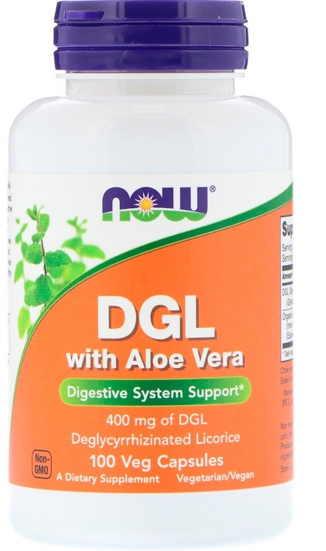 

Now Foods Dgl with Aloe Vera, 400 mg, 100 Veg Capsules (NF4654)