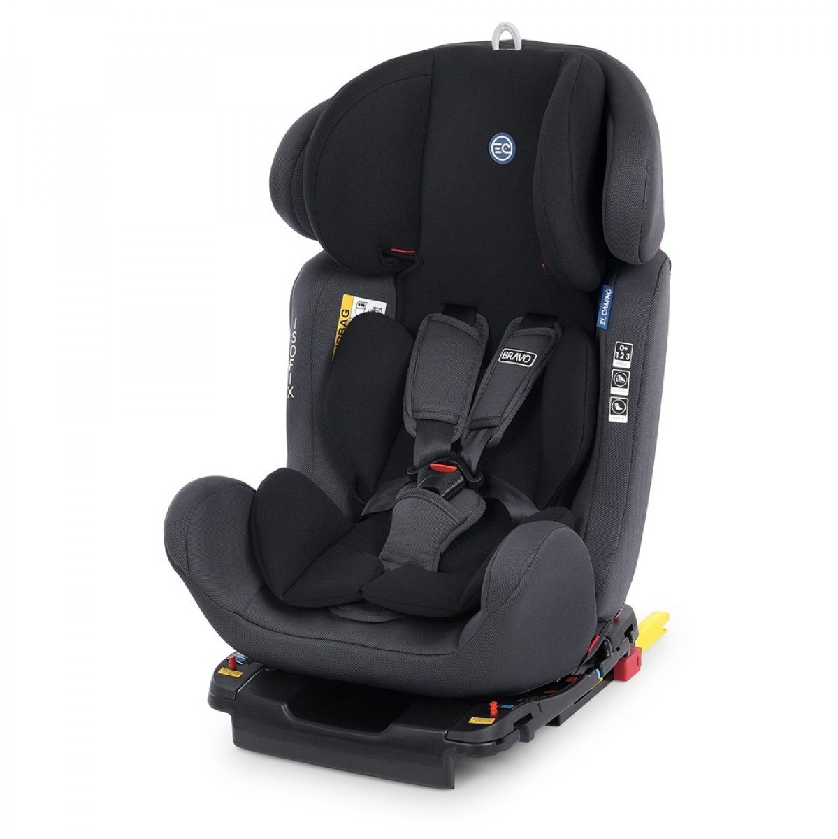 Акція на Автокресло El Camino Bravo Isofix Me 1041 Royal Black від Stylus