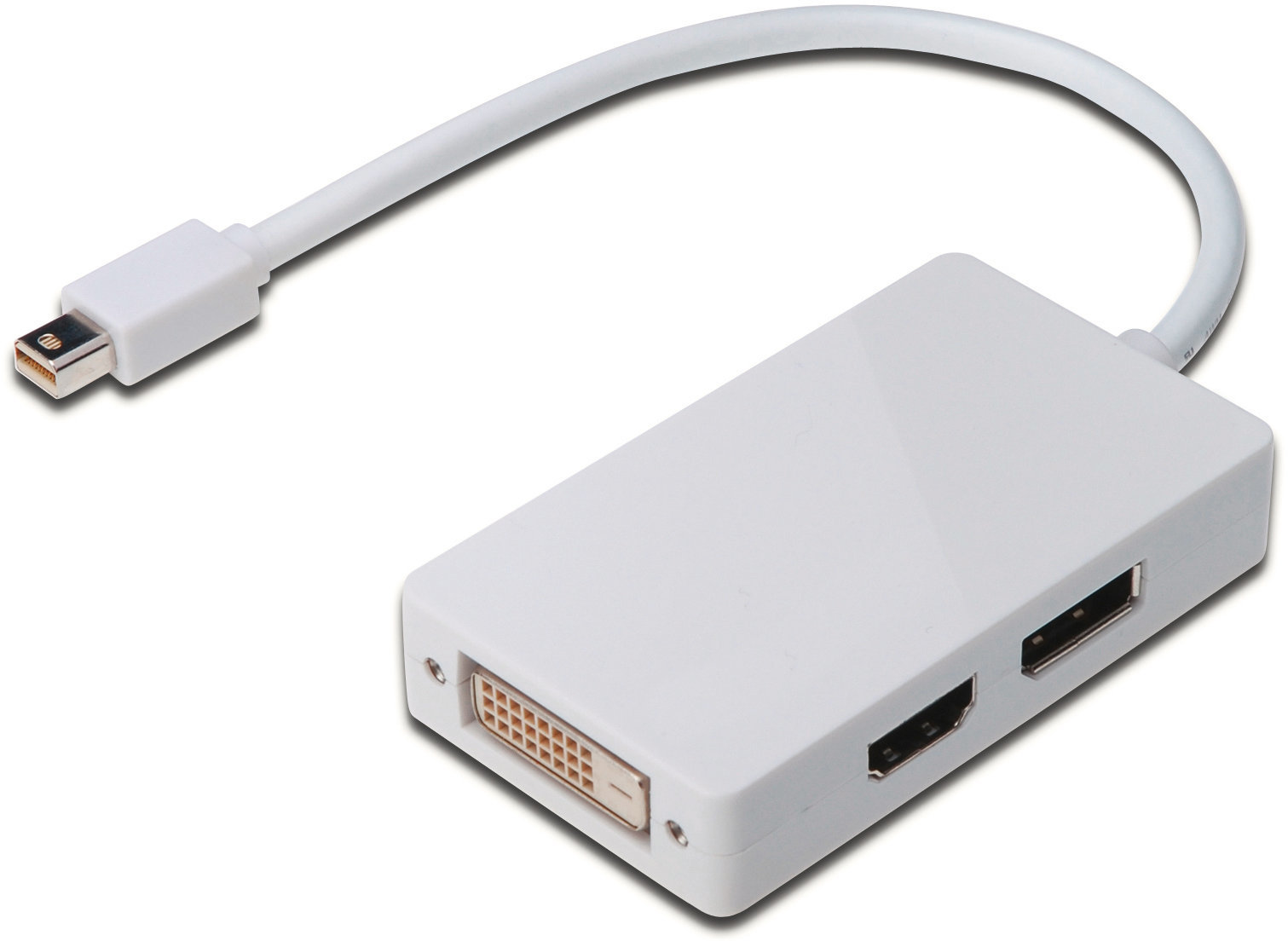 Акція на Digitus Adapter Mini DisplayPort to Mini DisplayPort+DVI+HDMI White (AK-340509-002-W) від Y.UA
