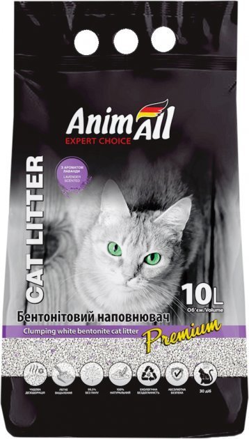 Акція на Наполнитель для кошачьего туалета AnimAll Бентонитовый белый 10 л с ароматом лаванды (4820224500577) від Stylus