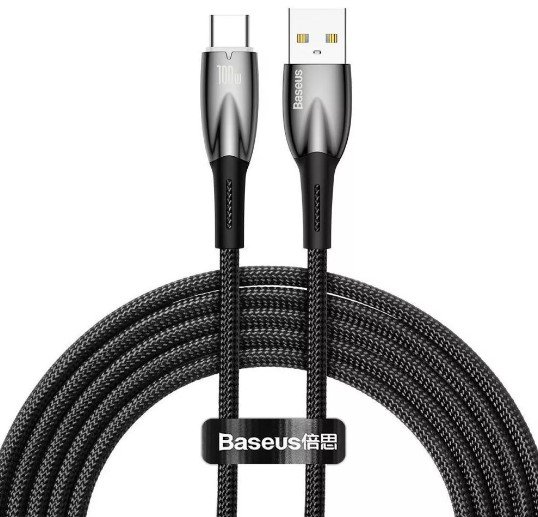 Акція на Baseus Usb Cable to USB-C Glimmer Series Fast Charging 100W 2m Black (CADH000501) від Stylus