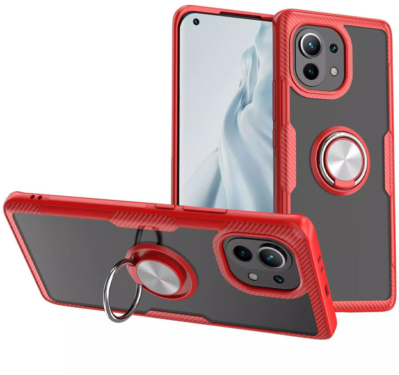 

Tpu Case Tpu Pc Deen CrystalRing Clear/Red for Xiaomi Mi 11