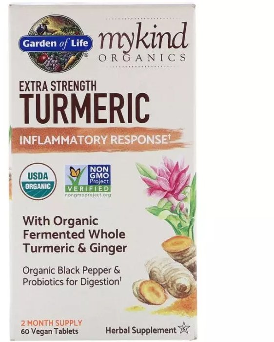 

Garden of Life MyKind Organics Turmeric Extra Strength Сверхсильная Куркума 60 веганских таблеток