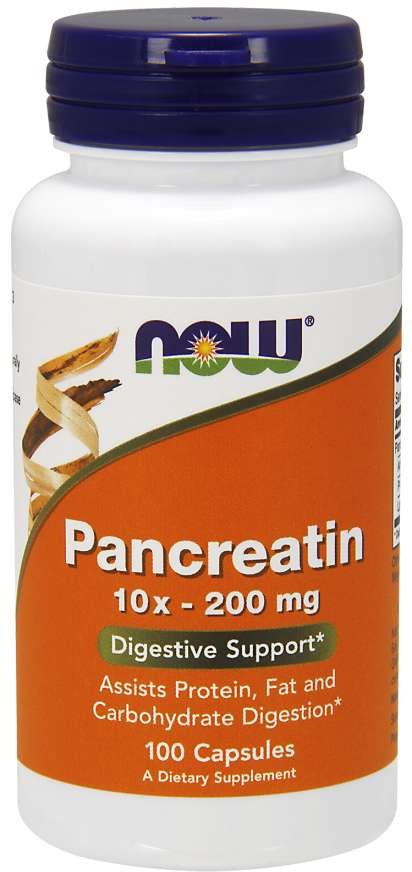 

Now Foods Pancreatin 10 X 200 mg 100 Caps Панкреатин