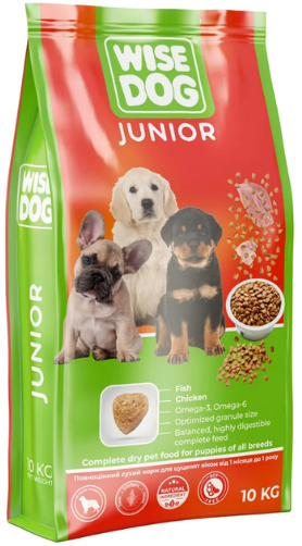 Акція на Сухой корм Wise Dog Junior для щенков всех пород 10 кг (4820111141234) від Stylus