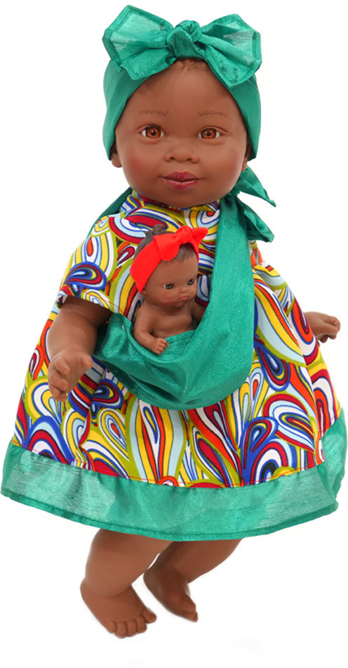 Акція на Лялька NinesdOnil Maria з малюком у зеленому одязі (6323) від Y.UA