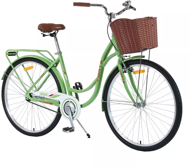 Акція на Велосипед Forte Daisy сталь.рама 19" колеса 28" зеленый + корзинка пластик. коричн. (128220) від Stylus