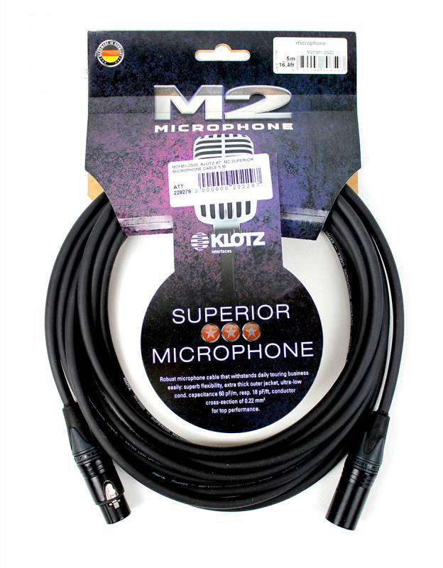 

Микрофонный кабель Klotz M2 Superior Microphone Cable 5 m