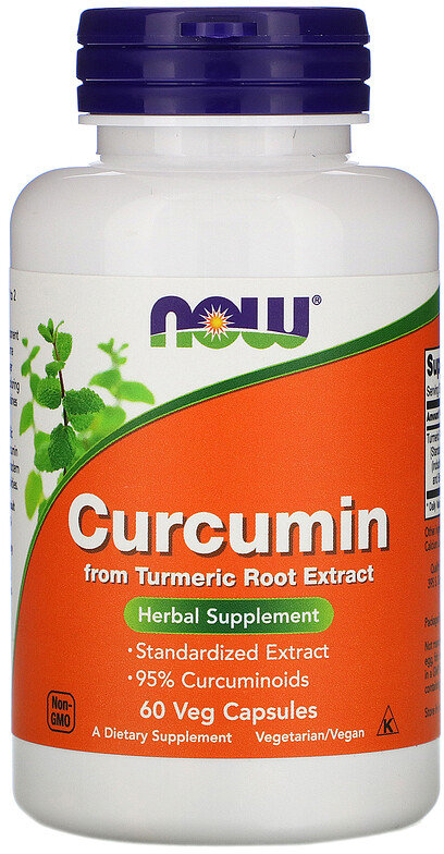 Акція на Now Foods Curcumin, 60 Veg Capsules від Stylus