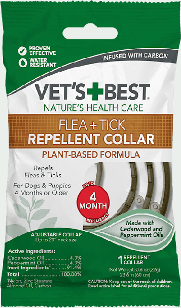 Акція на Нашийник VET`S Best Flea&Tick Repellent Dog Collar від бліх та кліщів для собак 60 см (vb10609) від Y.UA